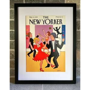 Framed 1989 The New Yorker Magazine Dec 11 Barbara Westman Couples Dancing